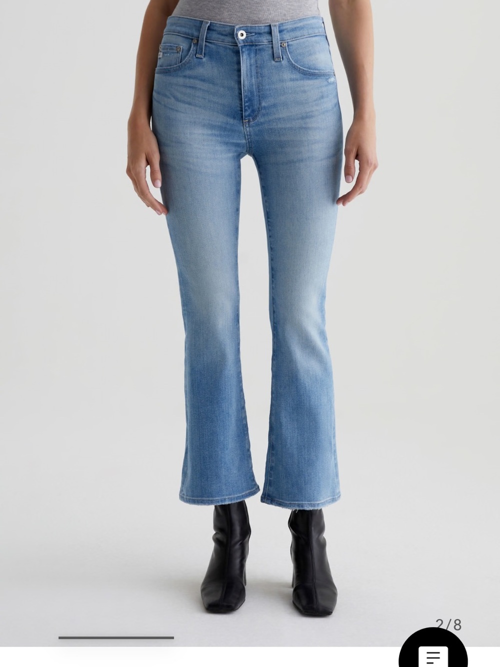 AG Farrah Boot Crop (or Farrah Crop Bootcut) distressed